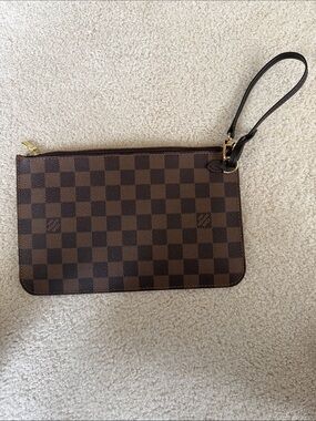 Louis Vuitton Brown Damier Ebene Crossbody Clutch